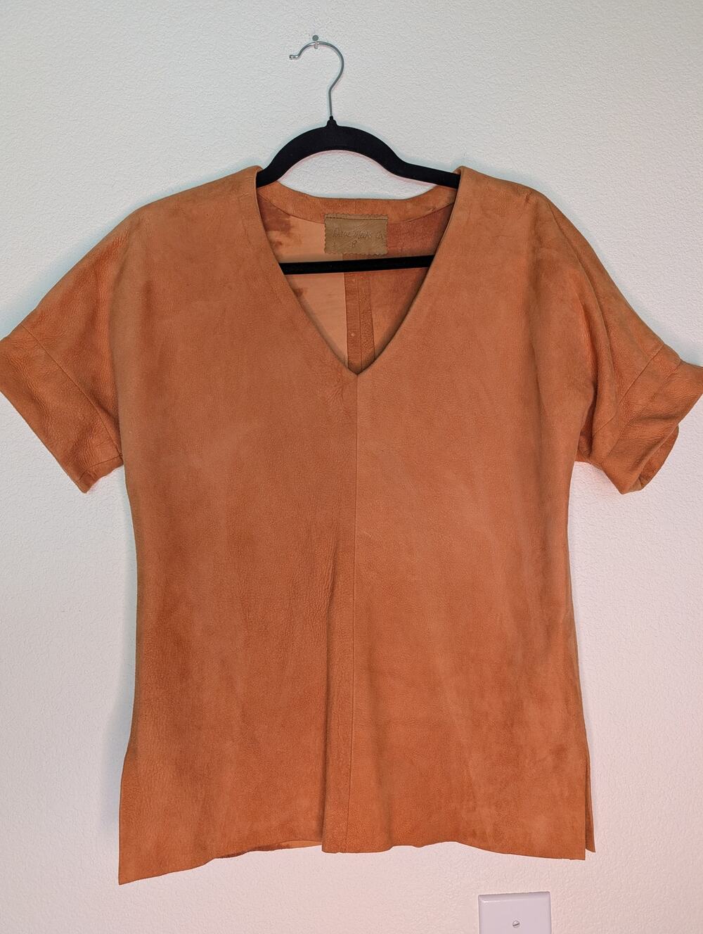 David Meeks Genuine Suede Leather Top 8 Handmade Boho Western Rustic Artisanal